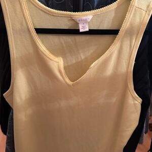 Caslon Light Yellow Tank Top